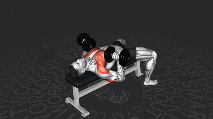 Press Plano con Mancuernas