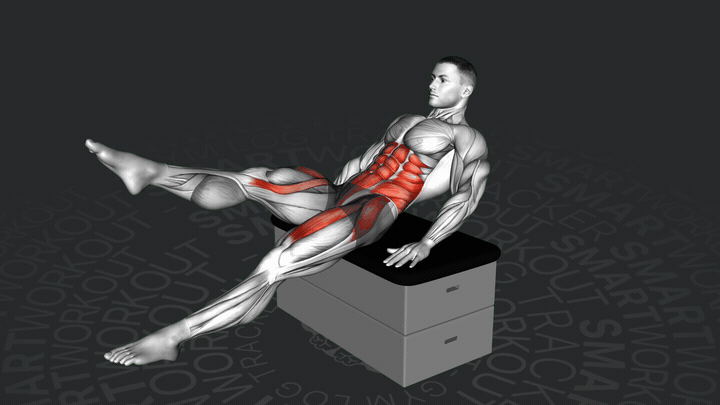 Сидячие махи ногами