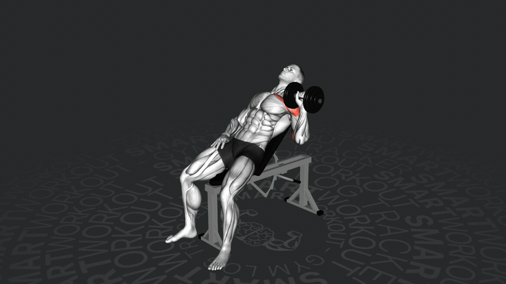 Press Inlinado con Mancuernas Unilateral