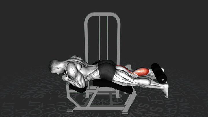 Curling a gamba singola da sdraiato