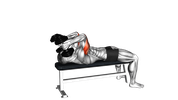 Extension des triceps avec haltères allongé