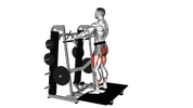 Squat à la machine avec ceinture