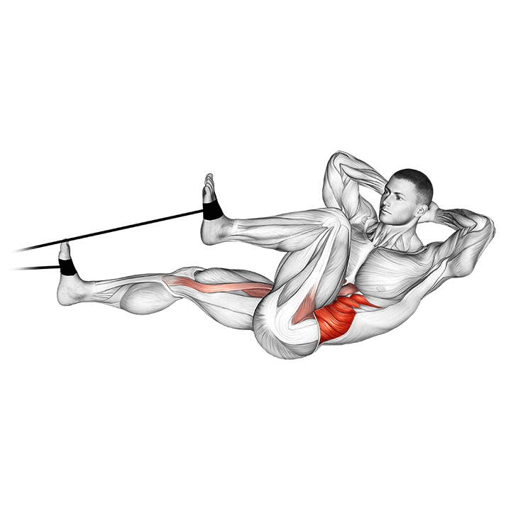 Band Bicycle Crunches