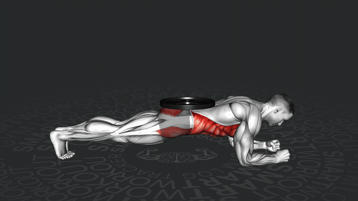 Планка с отягощением